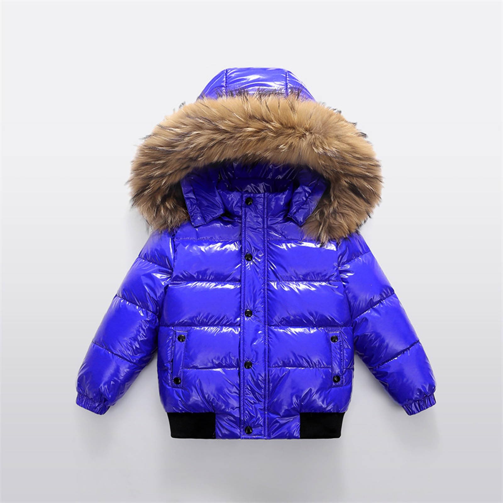 HAOLEI Abrigo Plumas de Invierno para Niños y Niñas,Chaqueta Acolchada Cálida con Capucha Grueso y Cálido Cazadora Acolchado Resistente Al Viento Color Sólido Ligera Caliente Plumiferos 2-11 Años