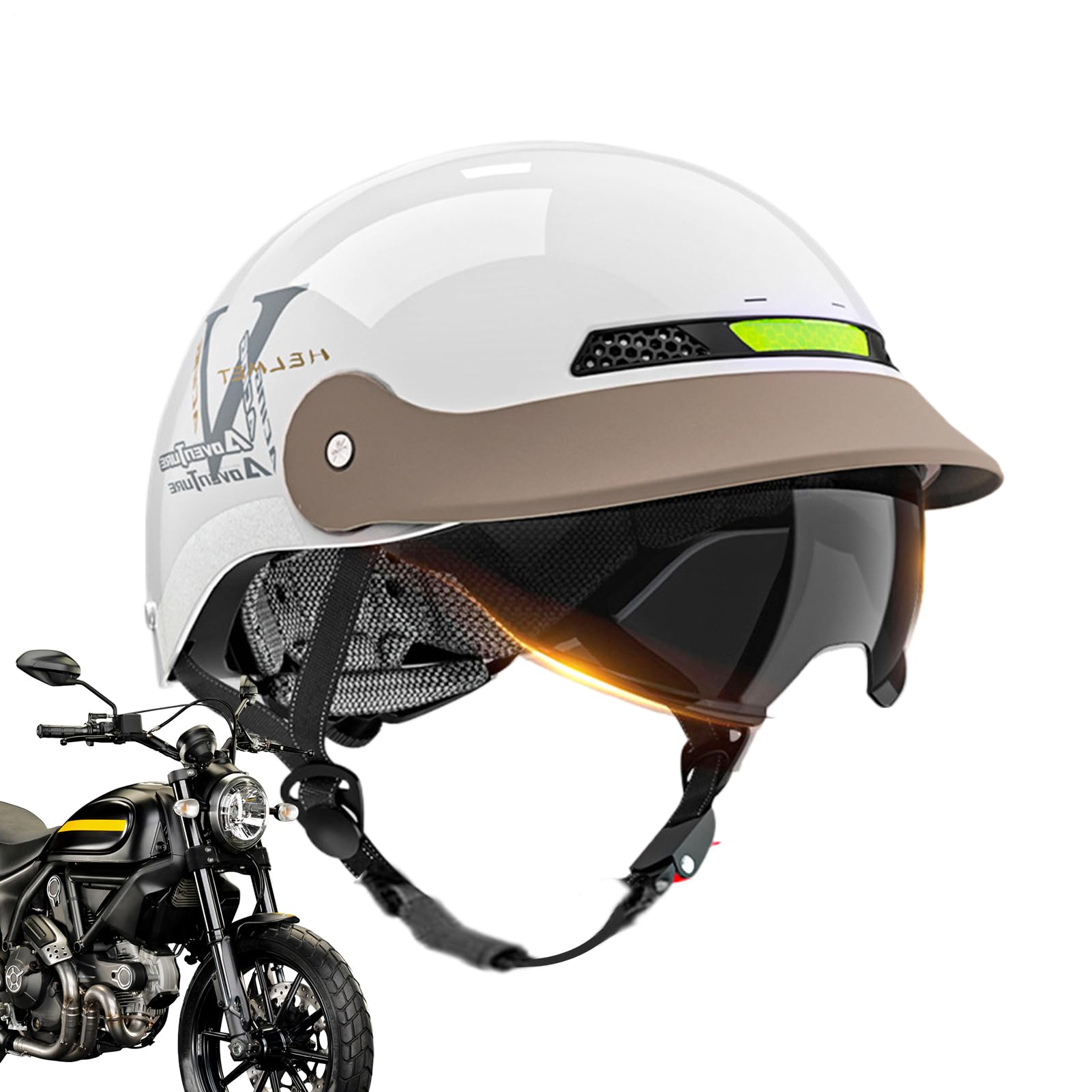 Casco de Motocicleta Abierto De Cierre Rápido De Protección
