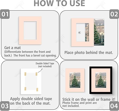 Miniatura 4 de Golden State Art Tapete para fotos de 8 x 10 pulgadas para fotos de 5 x 7 (paquete de 20), colores surtidos