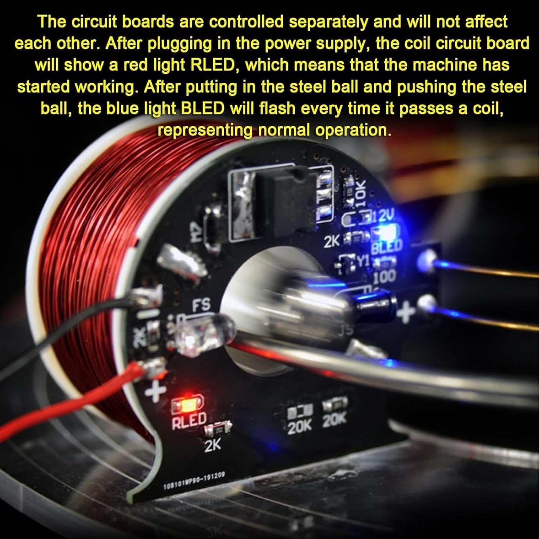 Kit acceleratore elettromagnetico, motore ciclotrone ad anello elicoidale, materiale acrilico per progetti scientifici e regali fai da te, strumento sperimentale educativo