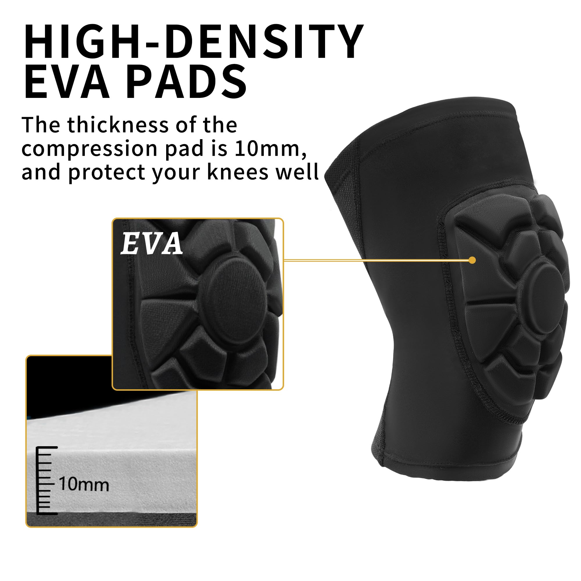 Ginocchiere per bambini/giovani ginocchiere a compressione con cuscinetti spessi attrezzatura protettiva per sport basket wrestling calcio pallavolo snowboard