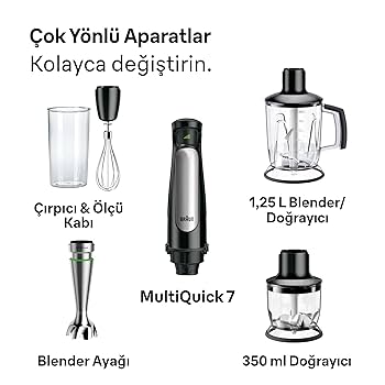 Braun Multi Quick 7 Blender, Czarny, 21 cm : Amazon.pl: Dom