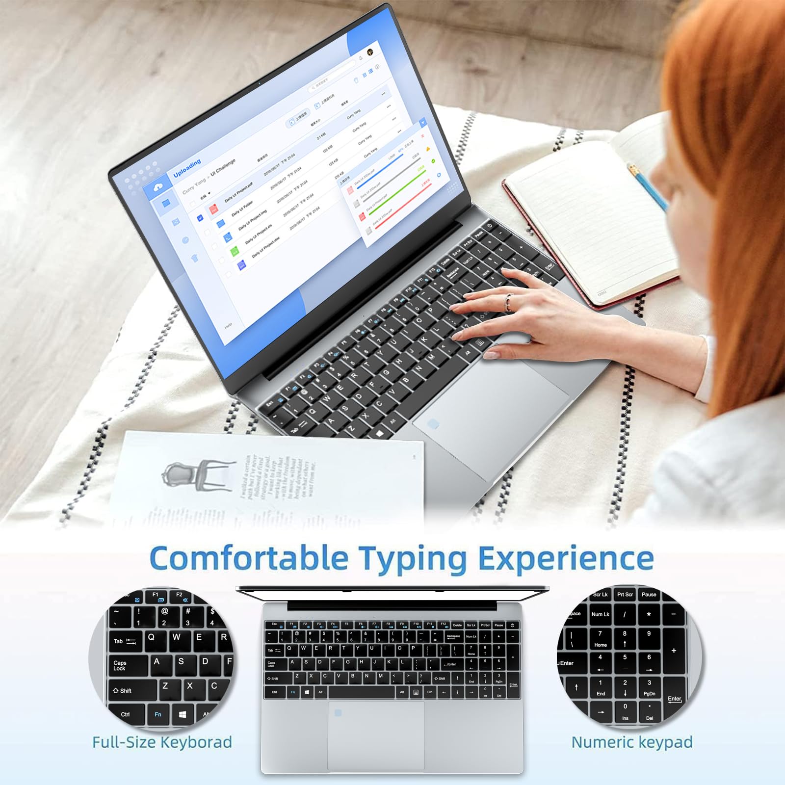 Ordinateur Portable 15,6" Windows 11 - 24Go RAM 512Go SSD - Celeron N5095 - Rétroéclairage