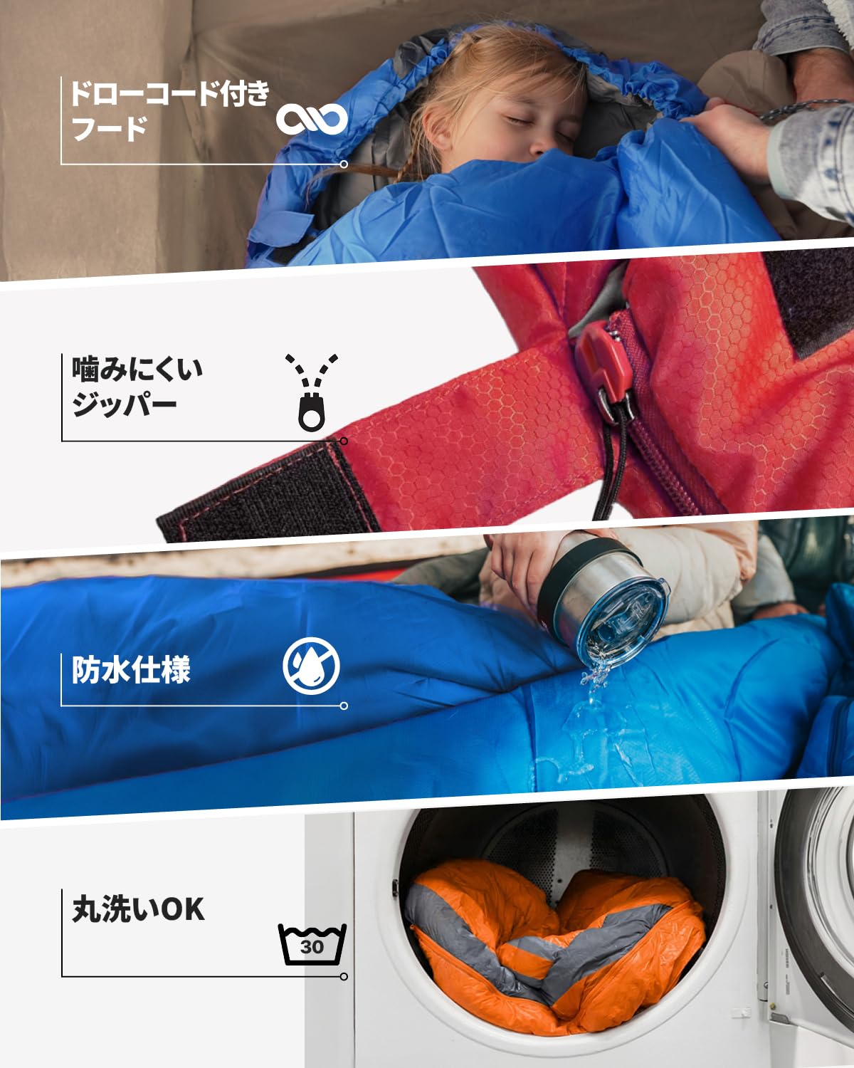 MalloMe Sleeping Bags for Adults & Kids Sleeping Bag 3-4 Season - Ultralight Backpacking Sleeping Bag Cold Weather & Warm, Lightweight Compact, Single Adult Girls Boys Winter Sleep Camping Accessories