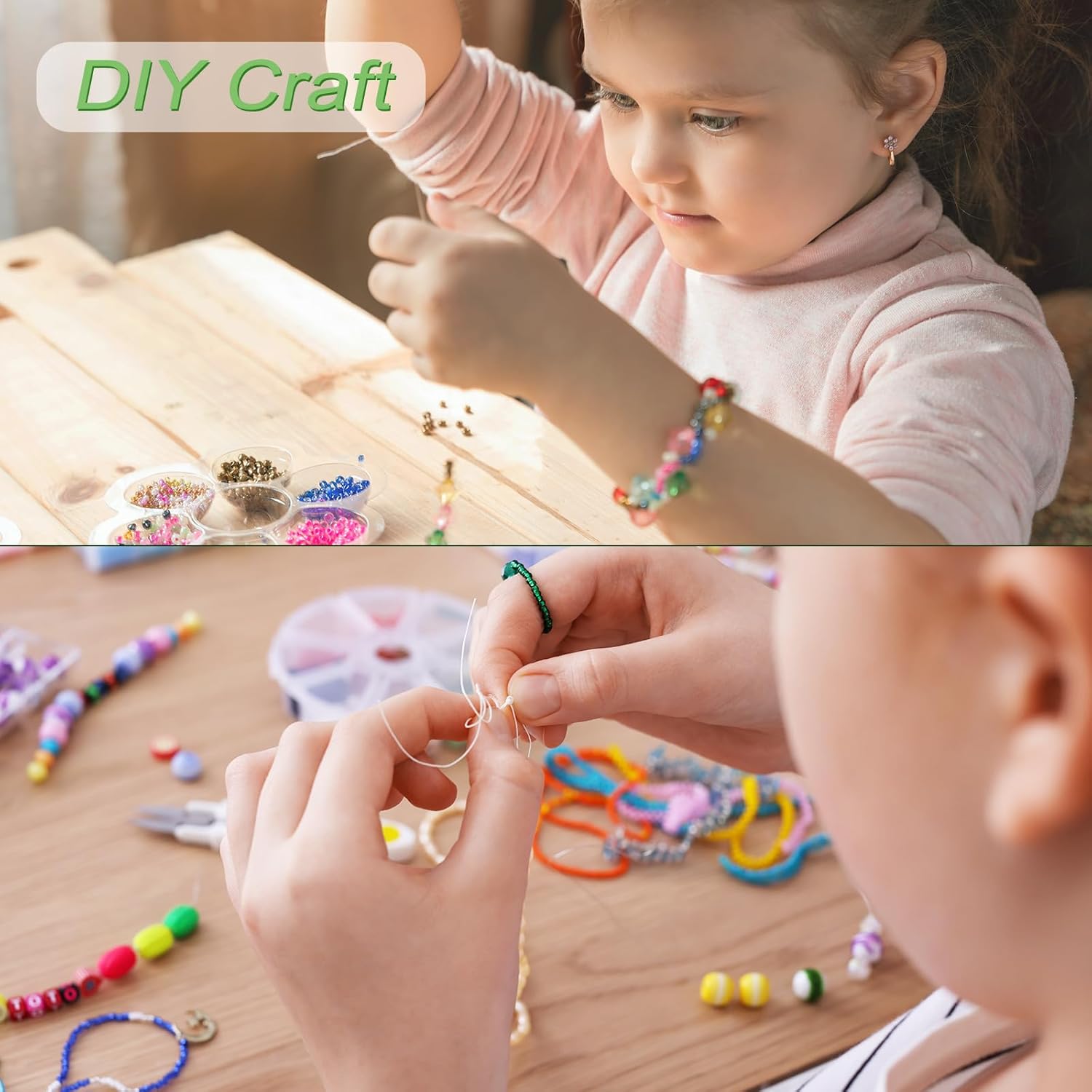 MECCANIXITY 100pcs 6mm Rhinestone Beads for Jewelry Making, Bling Disco Bead Sparkle Diamond Clay Bead for Necklace Bracelet Christmas, Black - Image 6