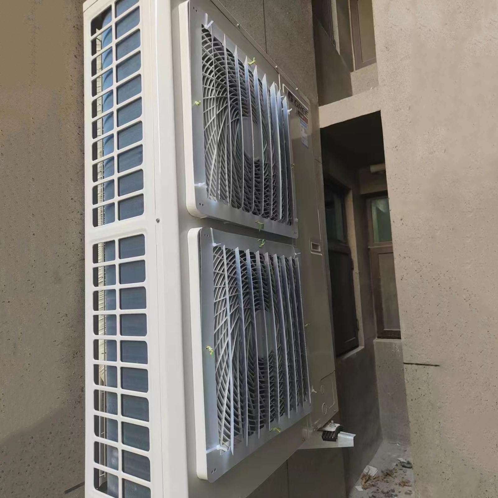 Deflettore Aria condizionata per Esterni Copertura del condizionatore d'Aria,Acciaio Inossidabile Guida Antivento per Parabrezza a Soffio Diretto,Pompa di Calore/Copertura Protettiva del condensator