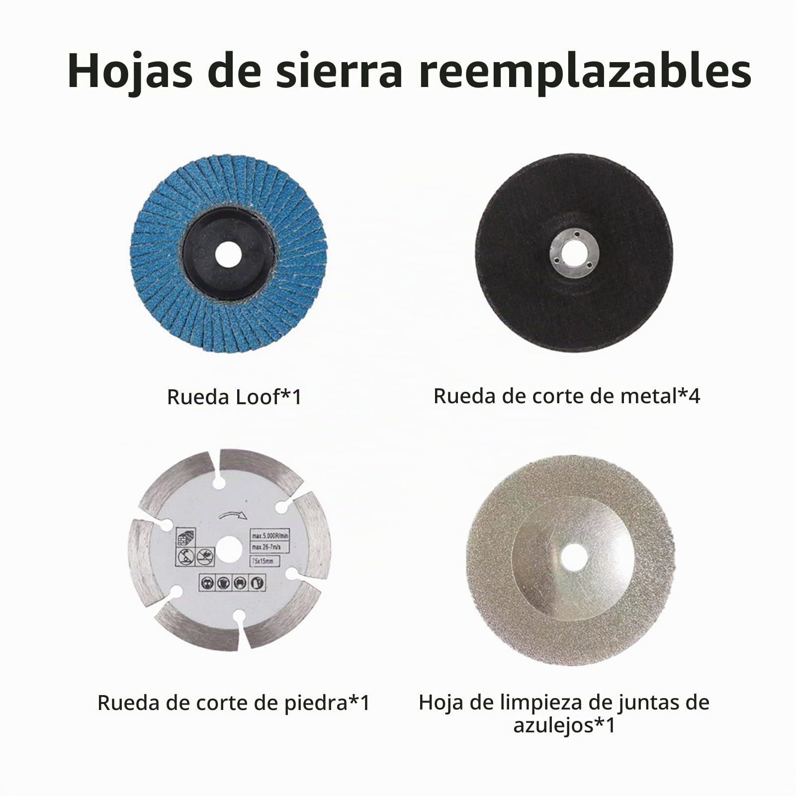 Weytoll Mini Amoladora Angular, 21 V Amoladora Profesional Inalámbrica, 10 000 rpm/76 mm, 2 Baterías y 7 Discos de Corte para Cortar, Pulir y Lijar
