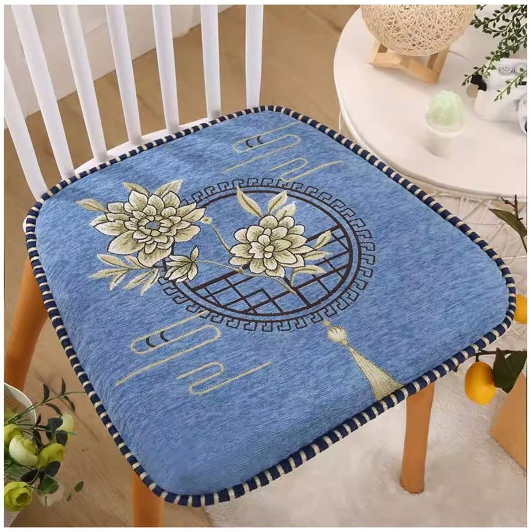 Cuscini Per Sedie Con Lacci, Forma A U, In Ciniglia, Spessore 3 Cm, Sfoderabili E Lavabili, Confezione 2 Pezzi 43x45 Cm, Colore Rosso - 4