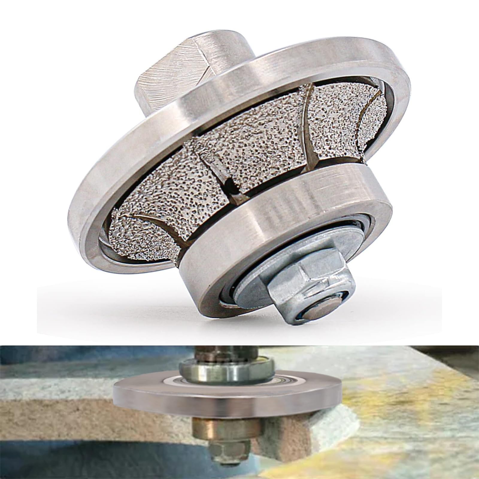 B10 3/8 "Media Bullnose Roundover Diamond Hand Profiler Brocas Para Perfiladora Fresa 45 Grados Madera