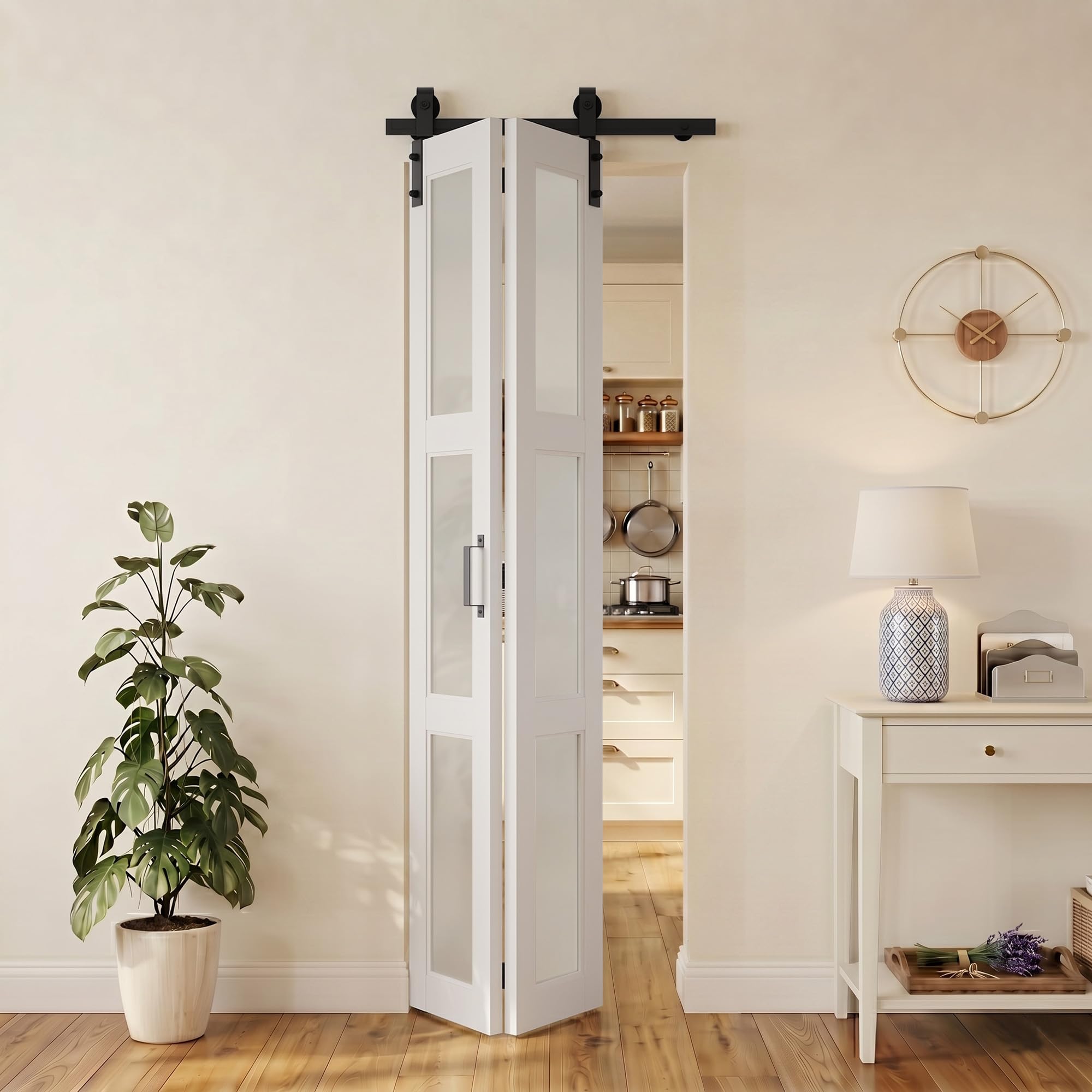 Photo 1 of SMARTSTANDARD 24" x 84" (Double 12") Bifold Barn Door with Hardware Kit