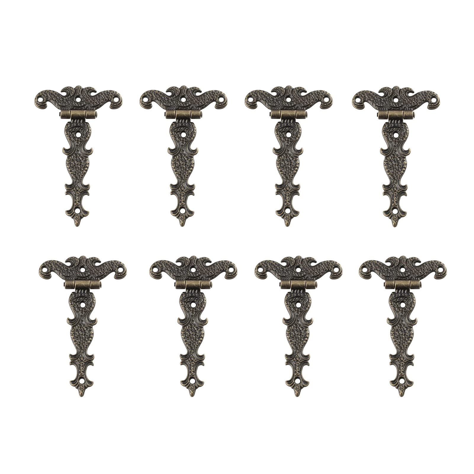 Furniture Door Hinge, Connector, European Style Wooden Box Drawer Zinc Alloy Decoration(Bronze)