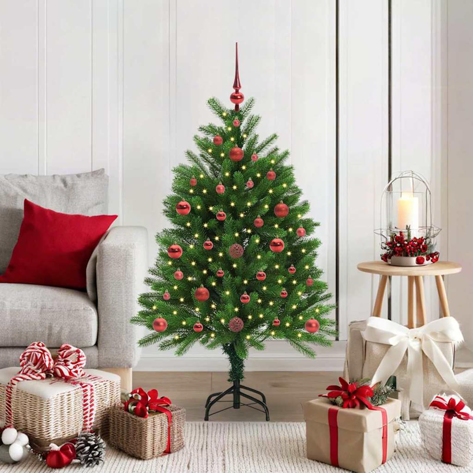Árbol de Navidad PVC LED Tidyard árbol artificial con luces