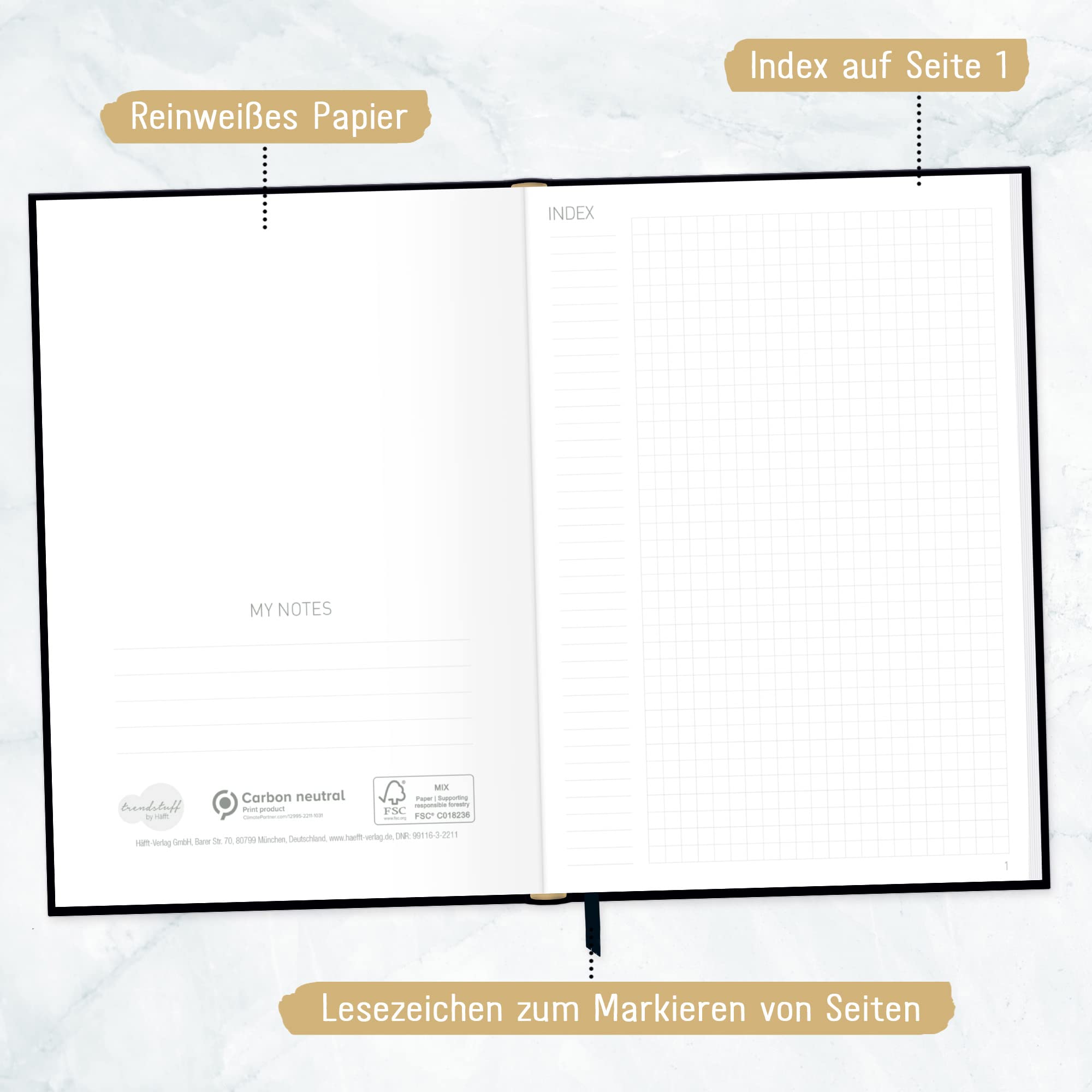 Taccuino Trendstuff A5 A Quadretti - 124 Pagine, Copertina Flessibile - Foto 9