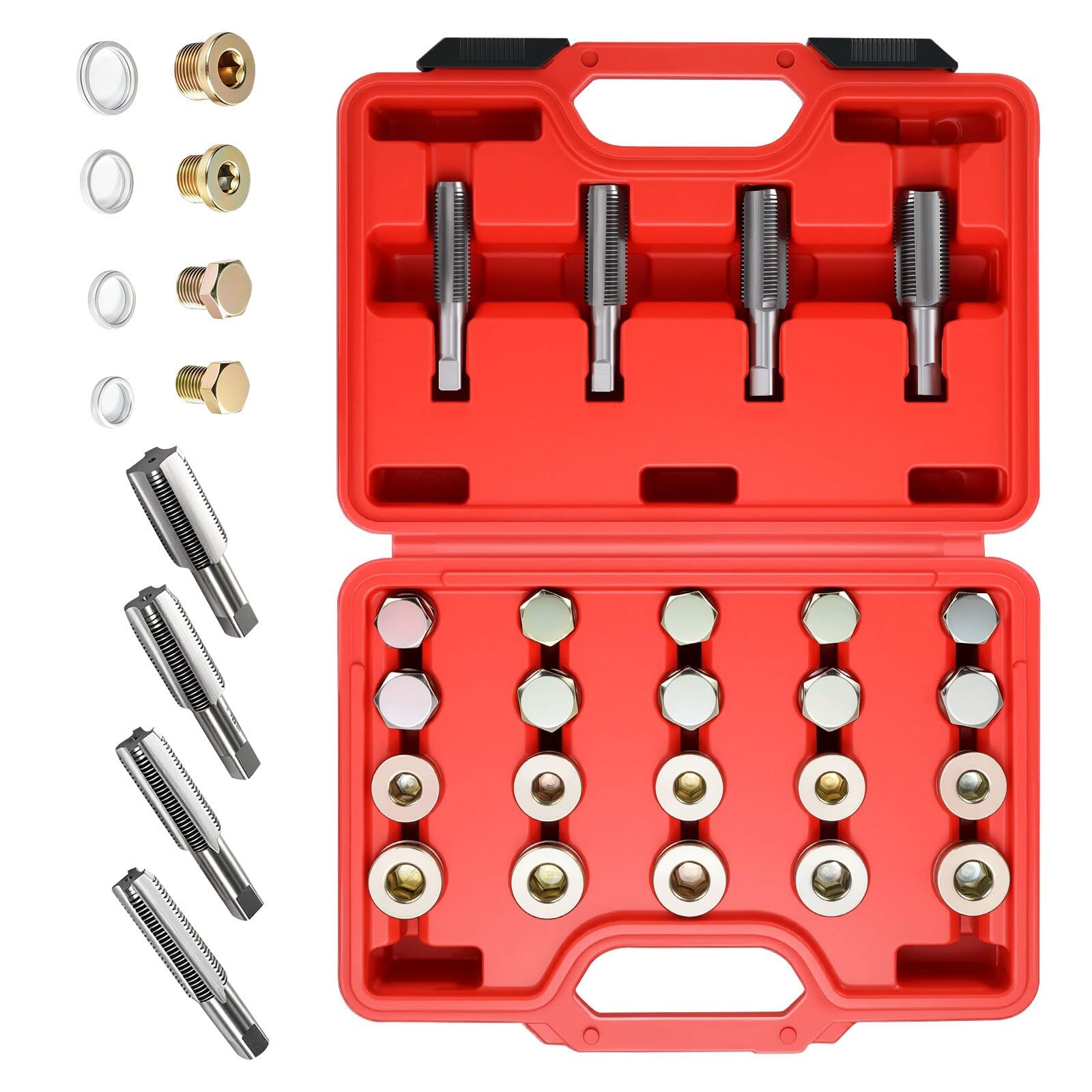 RUIZHI 64 pièces Kit de réparation de Filetage du Carter d'huile M13