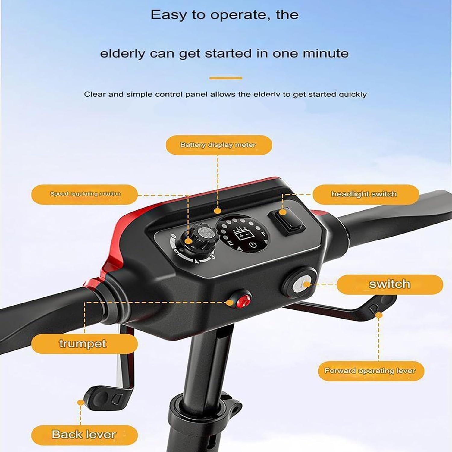 Scooters De Mobilité À 4 Roues pour Adultes, Appareil pour Fauteuil Roulant Électrique, Batterie Au Lithium 24 V/12 Ah, Scooter Motorisé Tout Terrain Léger, Portable Et Compact