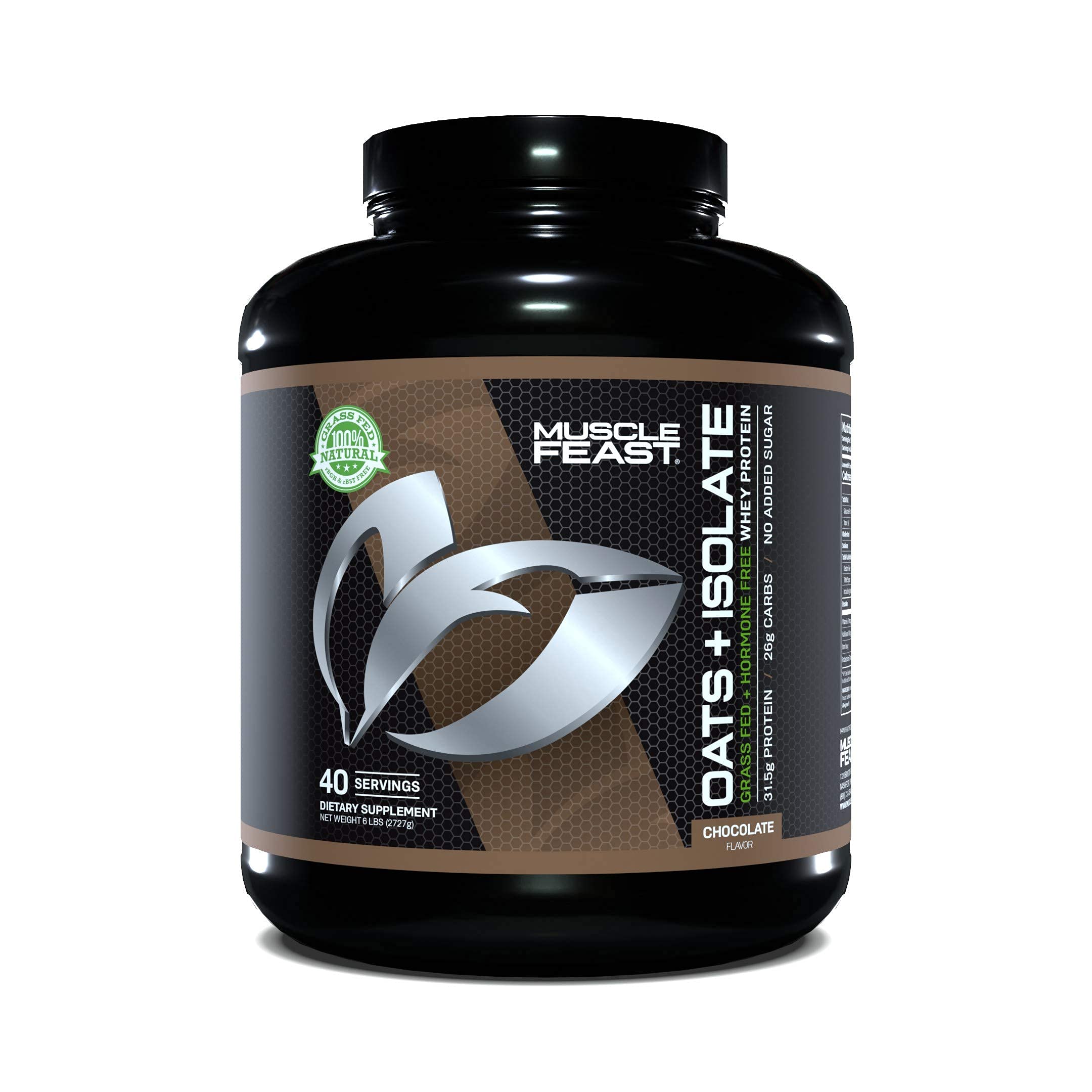 Buy Muscle Feast GrassFed Whey Protein Oats + Isolate Powder, Hormone
