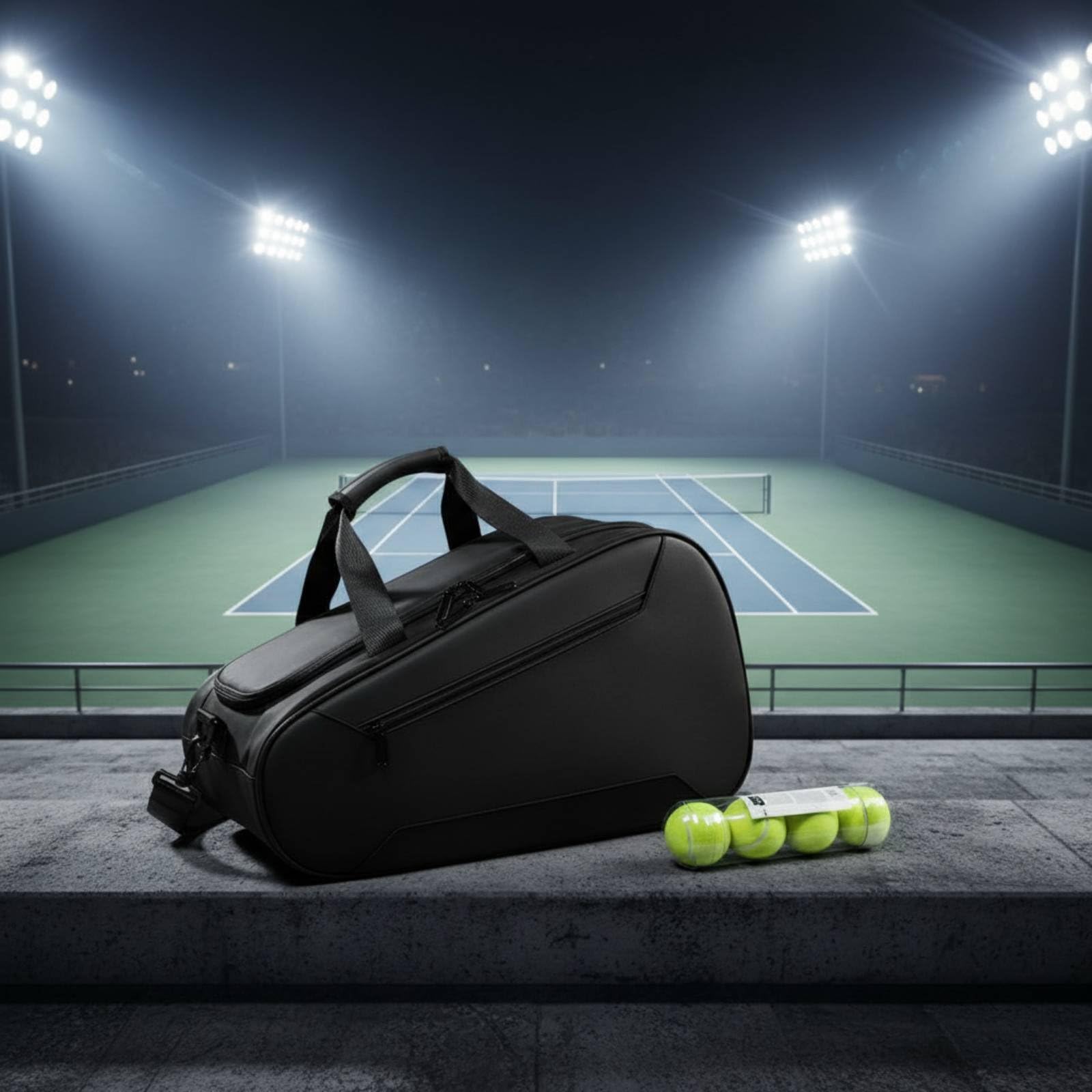 perfk Portacañas Deporte Bolsa para Raquetas Tenis Pádel Bádminton Mochila de Hombro y Mano con Superficie Hidrorrepelente Adecuado para Entrenamiento Partidos Viajes Diarios