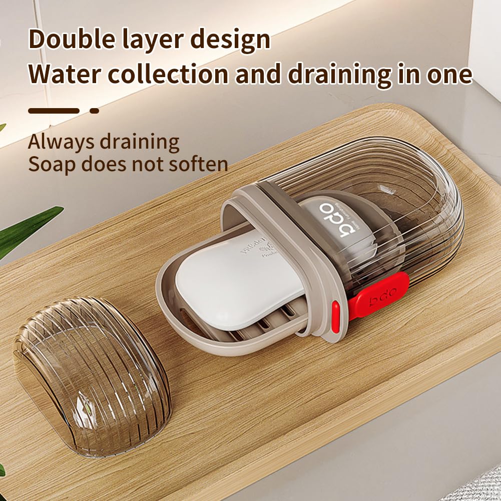 2 Portasapone Da Viaggio - Mini Contenitori Anti-perdite, Con Coperchio, Per Doccia, Bagno, Viaggi, Bianco - Foto 12