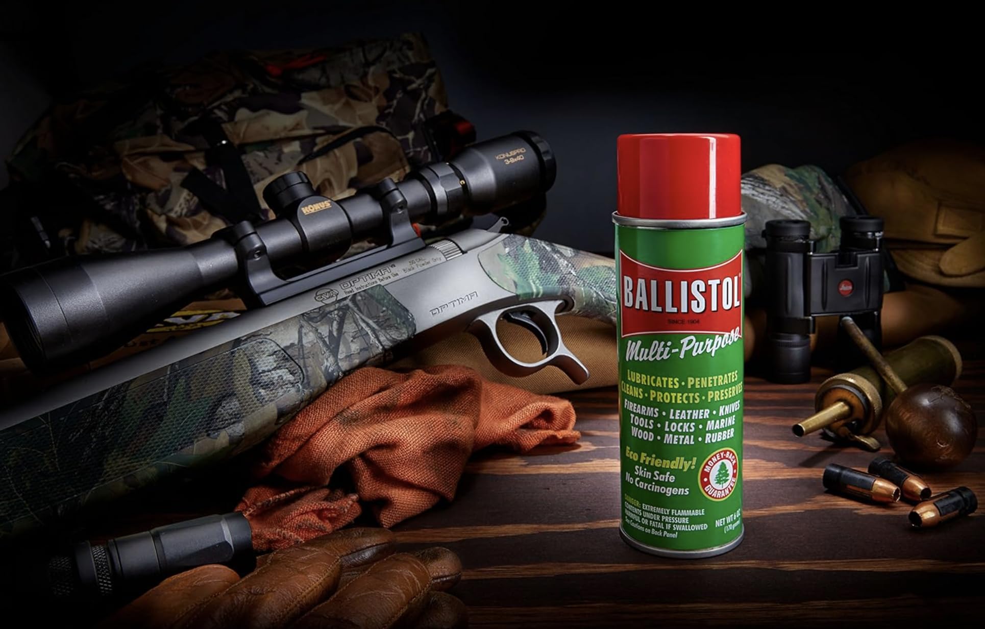 Balistol Multi-Purpose Oil, Aerosol Spray Lubricant Cleaner Protectant, 6 oz Can, 6 Pack