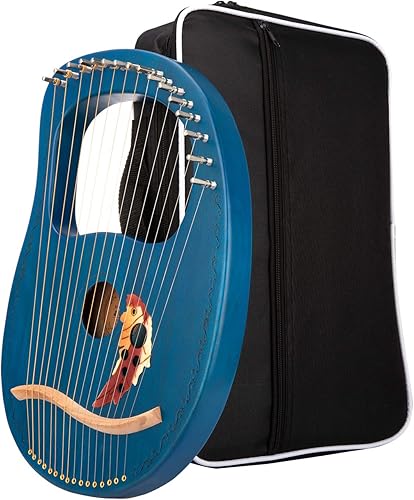 Lyre Harp - 16 cuerdas con estuche de transporte y martillo de afinación, el mejor regalo para adultos entusiastas de la música, principiantes
