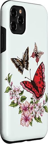Miniatura 3 de Funda para iPhone 11 Pro Max con diseño de mariposas voladoras coloridas