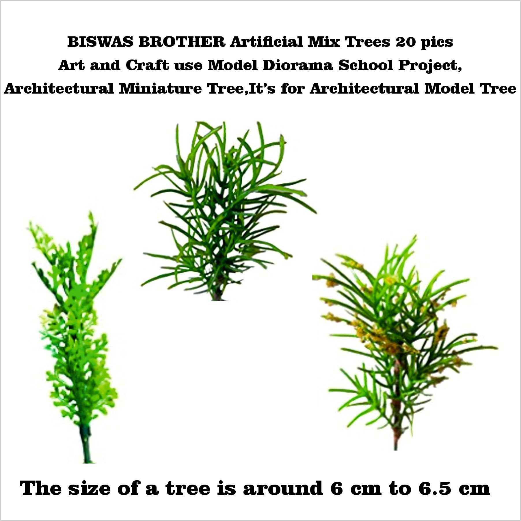 BISWAS BROTHER artificial mix trees 20 pics art and craft use model diorama school project,Architectural Miniature Tree,It’s for architectural model tree and height is 9cm 3
