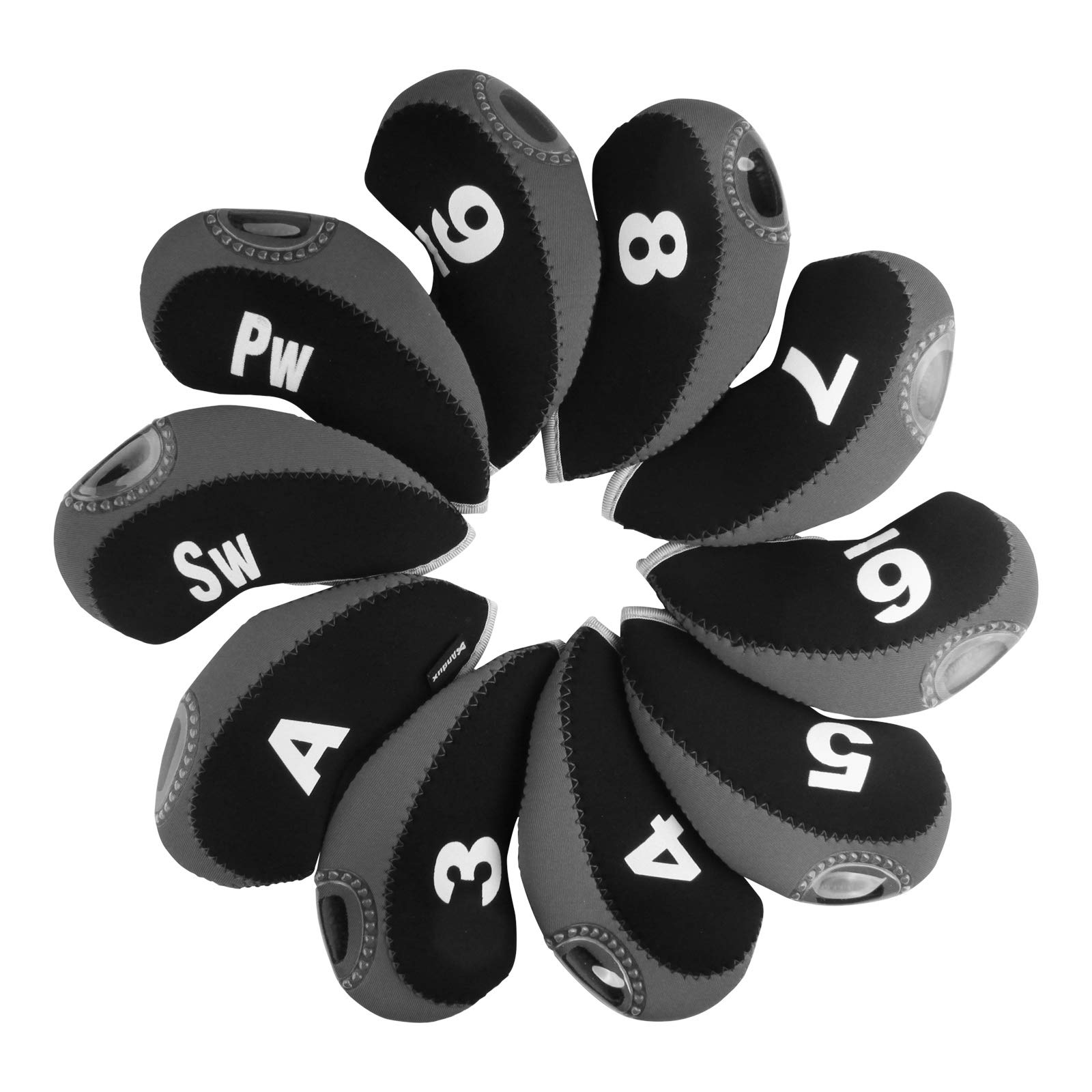 Andux Lot de 10 Housses de tête de Club de Golf Transparente
