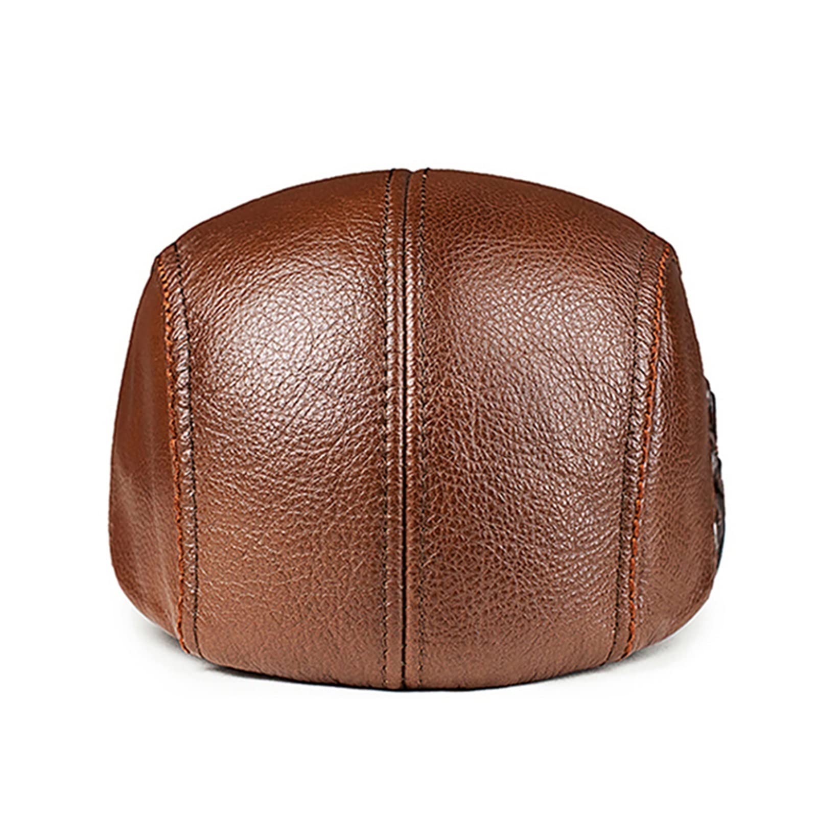 Męskie Beret Ivy Cap Prawdziwej Skóry Gatsby Jesień Zima Ciepła Casual Flat Cap