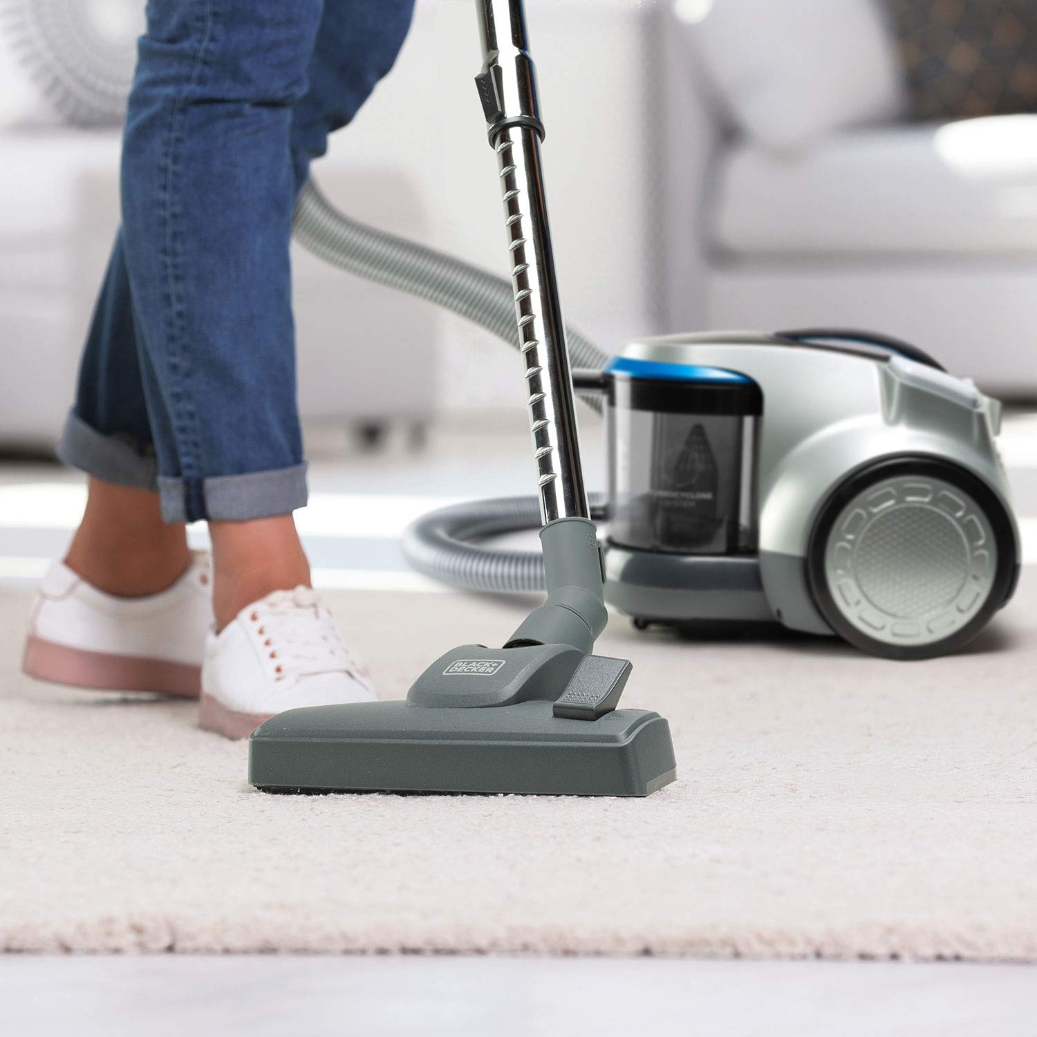 Black+Decker BXVML700E Aspirador sin Bolsa, 700 W, Gris