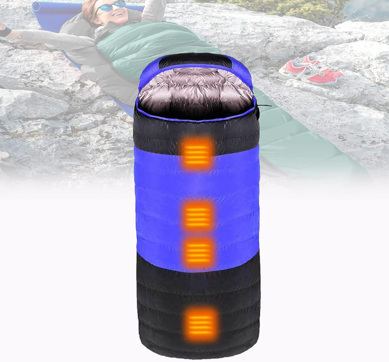 ZNWEATCZ Heated Sleeping Bag, Lightweight Sleeping Pad Heated