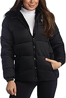Reebok Women's Heavyweight Puffer Jacket - Quilted Faux Fur Lined Winter Parka Ski Coat for Cold Weather