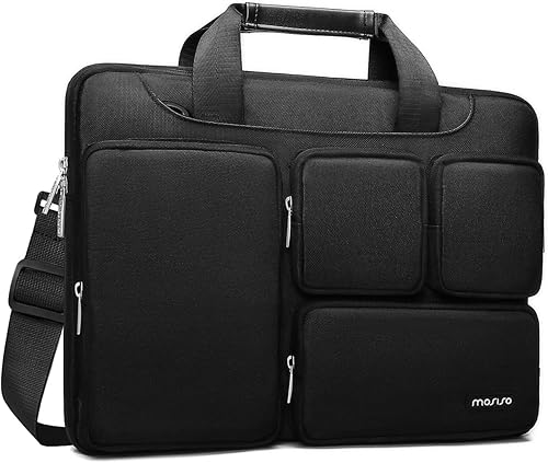 Miniatura 1 de MOSISO Bolsa de hombro para laptop compatible con MacBook AirPro 13-133 pulgadas compatible con MacBook Pro de 14 pulgadas funda de poliéster con 4