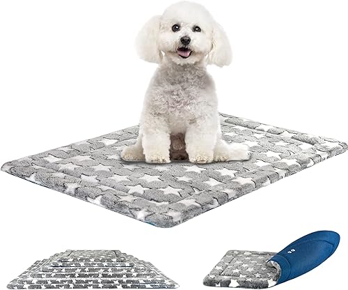 KROSER Fancy - Tapete reversible para jaula de perro, tapete para cama de perro (fresco y cálido), almohadilla para cama de perro con lavable a