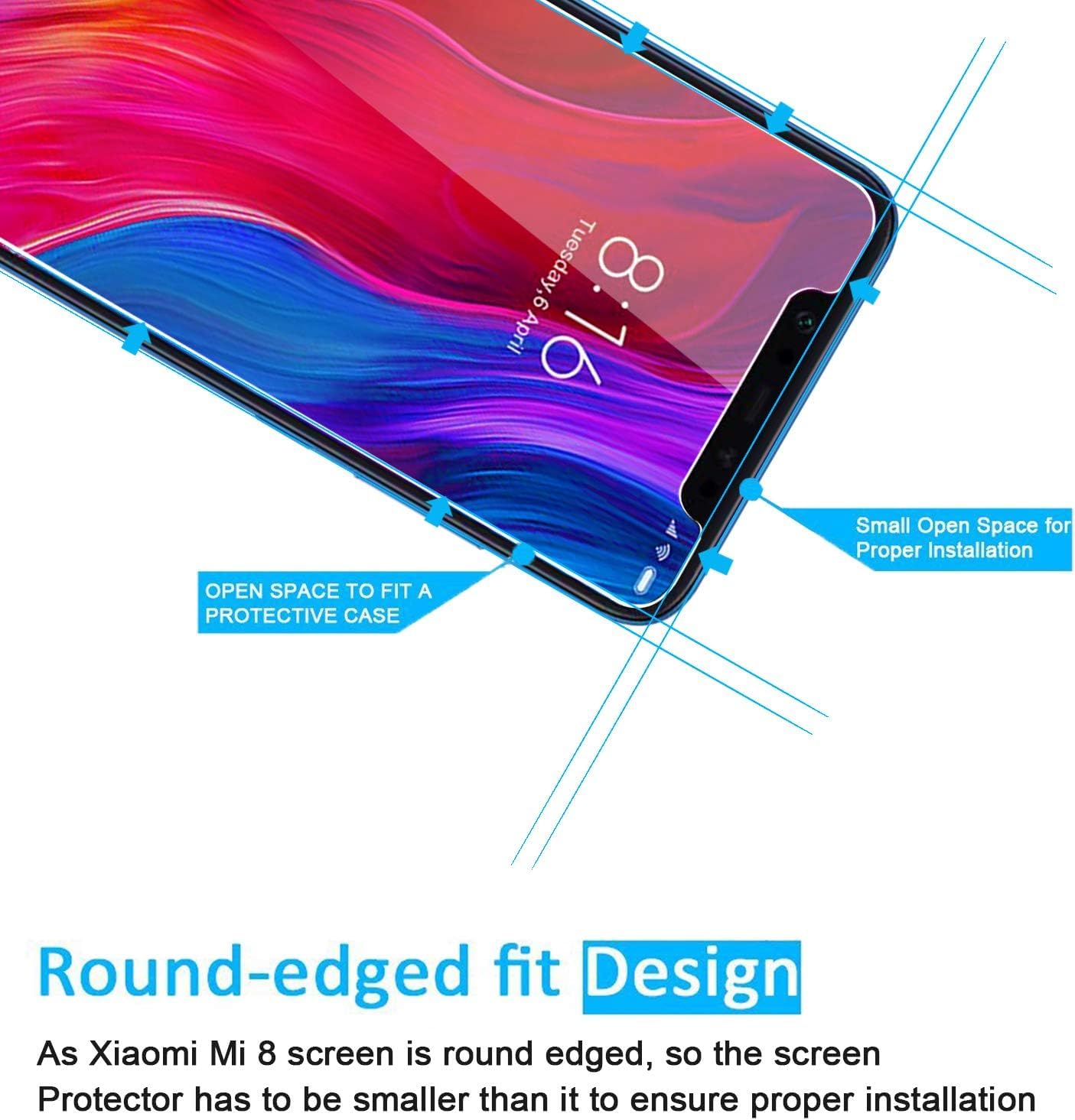 NEW'C 3 Pezzi, Vetro Temperato per Xiaomi Redmi 9T / Xiaomi Poco M3, Pellicola P