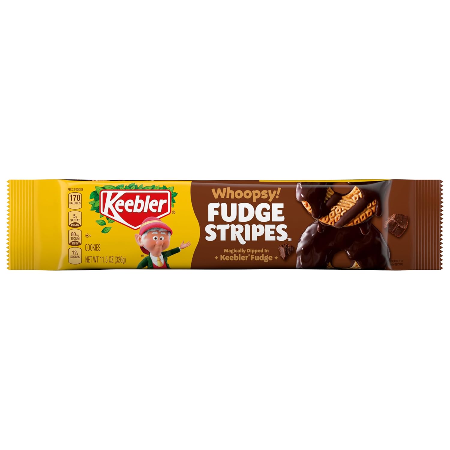 Keebler Whoopsy Fudge Stripes, Fully Fudged Covered