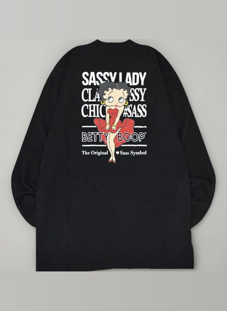 Betty Boop長Tシャツ BETTY BOOP ベティ・ブープ ブレイブマン 長袖Tシャツ