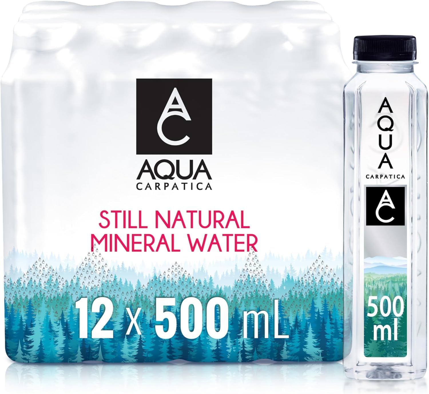 AQUA Carpatica Natural Still Mineral Water Low Sodium 12 x 500ml