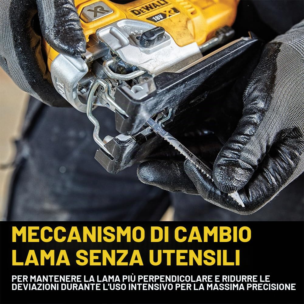 DEWALT Seghetto alternativo 18V Motore BRUSHLESS, DCS335NT-XJ