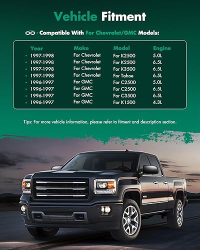 Miniatura 7 de SCITOO Espejos de visión lateral, un par de espejos compatibles con Chevy C1500 C2500 C3500 para Chevy K1500 K2500 K2500 K3500 1995-2000 para Chevy