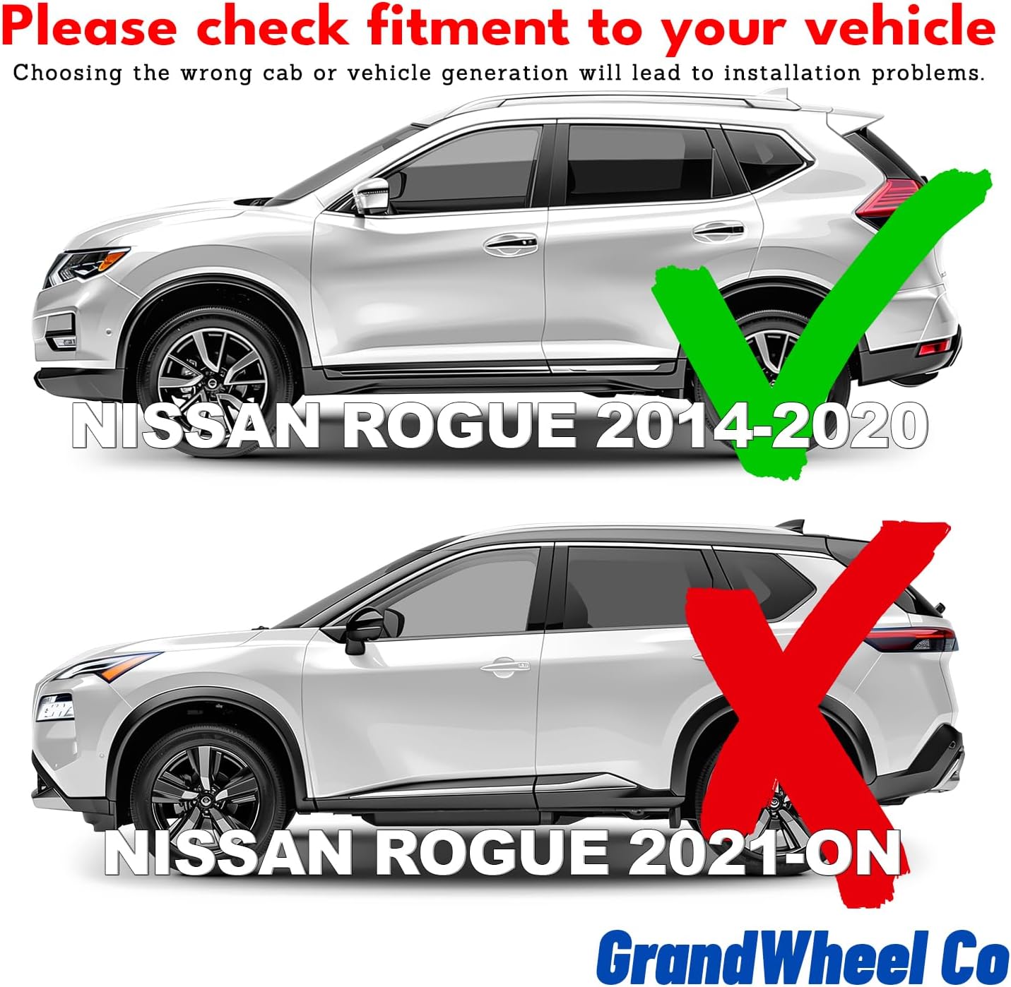 Window Deflectors Smoke Tinted In-Channel Side Window Vent Visor Deflectors Rain Guards Compatible with Rogue 2014-2020 - 4pcs. GW0095