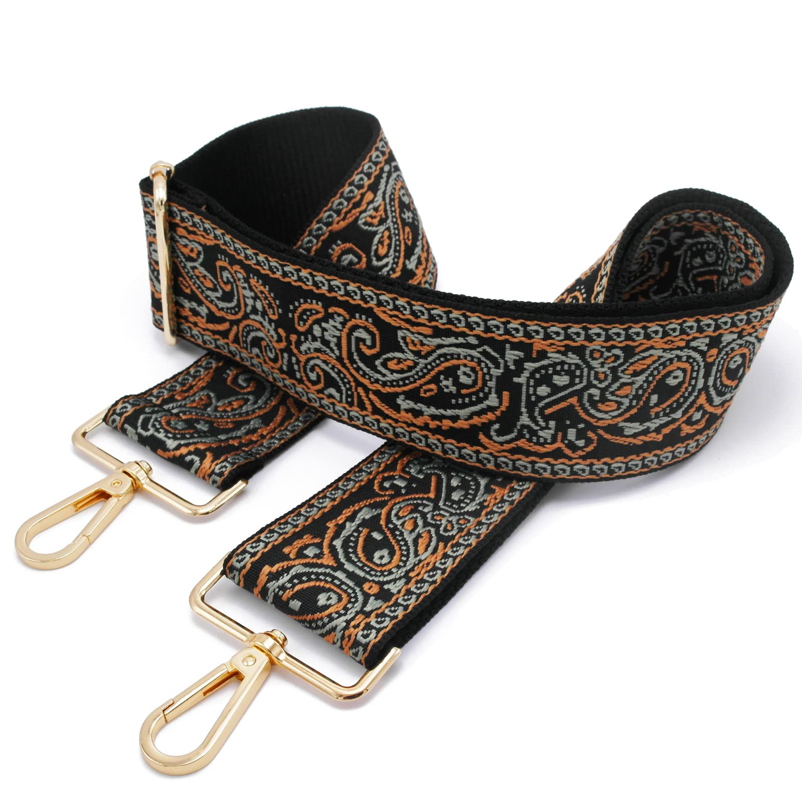 Cinghia Tracolla Regolabile Per Borsa - Cintura Spalla Larga In Tessuto Con Motivi Colorati