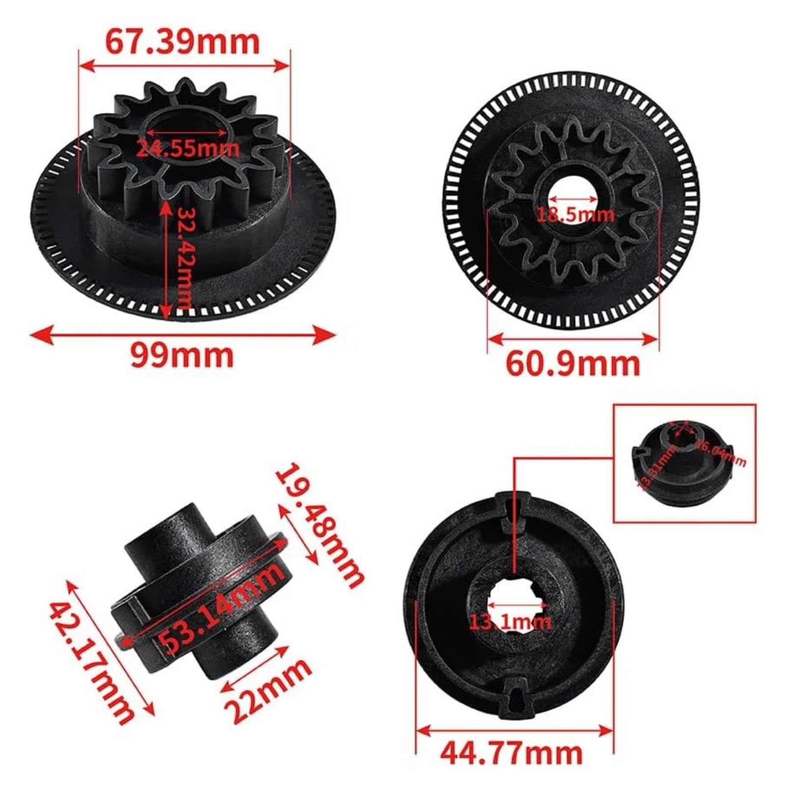 Twowinds Kit porte coulissante électrique A6398200442-11 pièces droite
