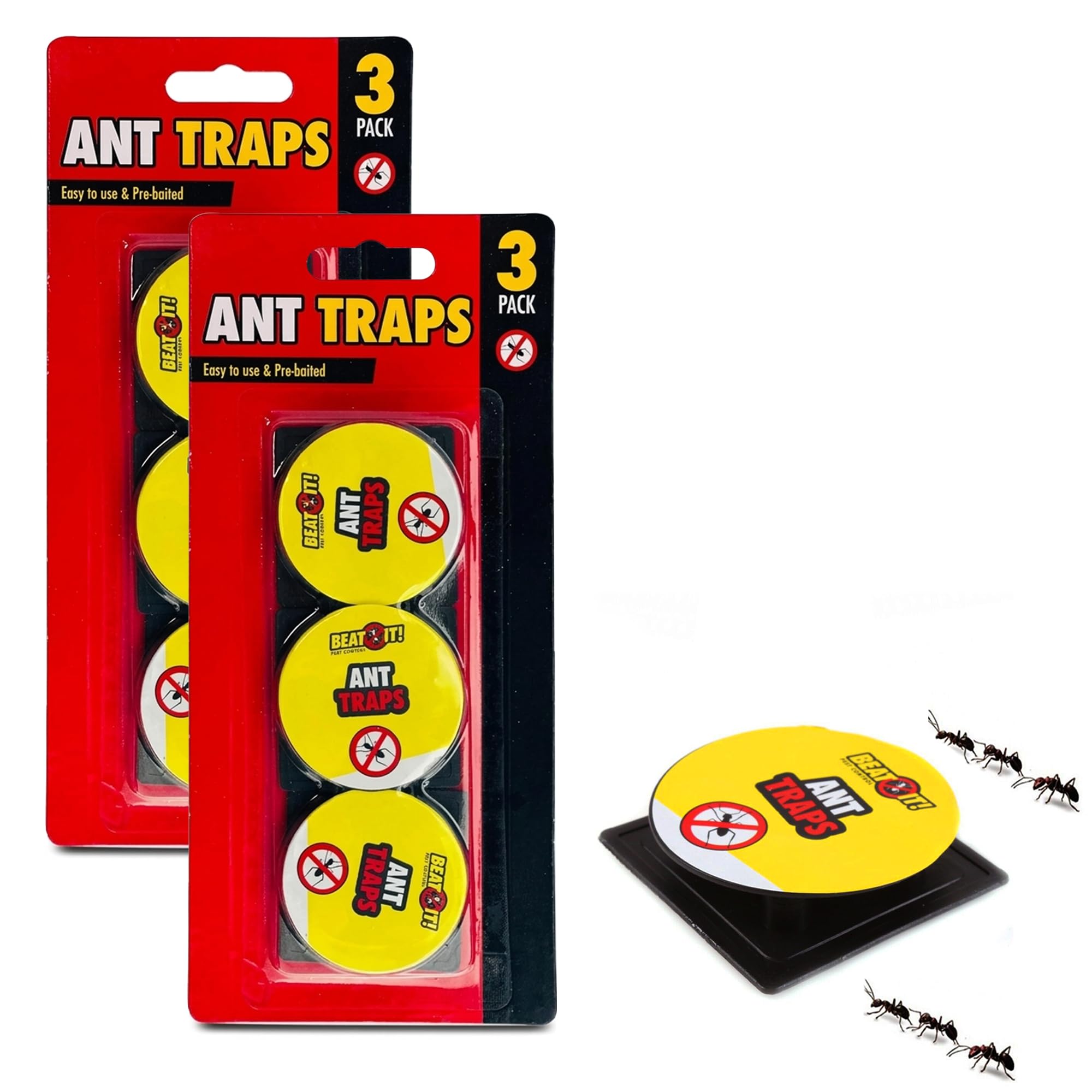 Lizzy Ant Traps Indoor Ant Killer Bait Stations for Home Kitchen Garden, Ready to Use No Mess Ant Bait Traps, Effective Against Sugar & Grease Ants, Helps Eliminate Ant Nests