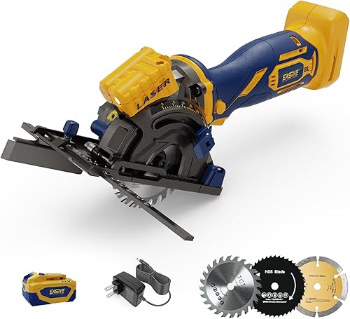 Mini sierra circular compatible con batería DeWalt de 20 V Max, kit de sierra redonda inalámbrica sin escobillas de 3-12 pulgadas con batería de 4