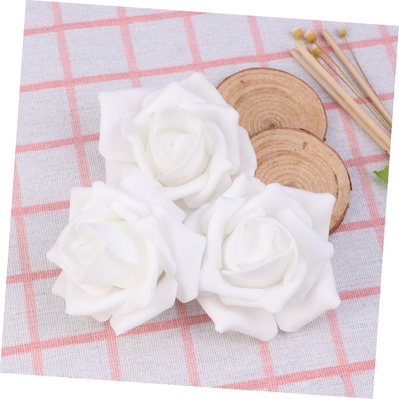 Abaodam 2 Set Di Petali Di Rosa Realistici Bouquet Finti Fiori Artificiali Rose Decorazioni Per Matrimoni Per Feste 100 Pezzi * 2