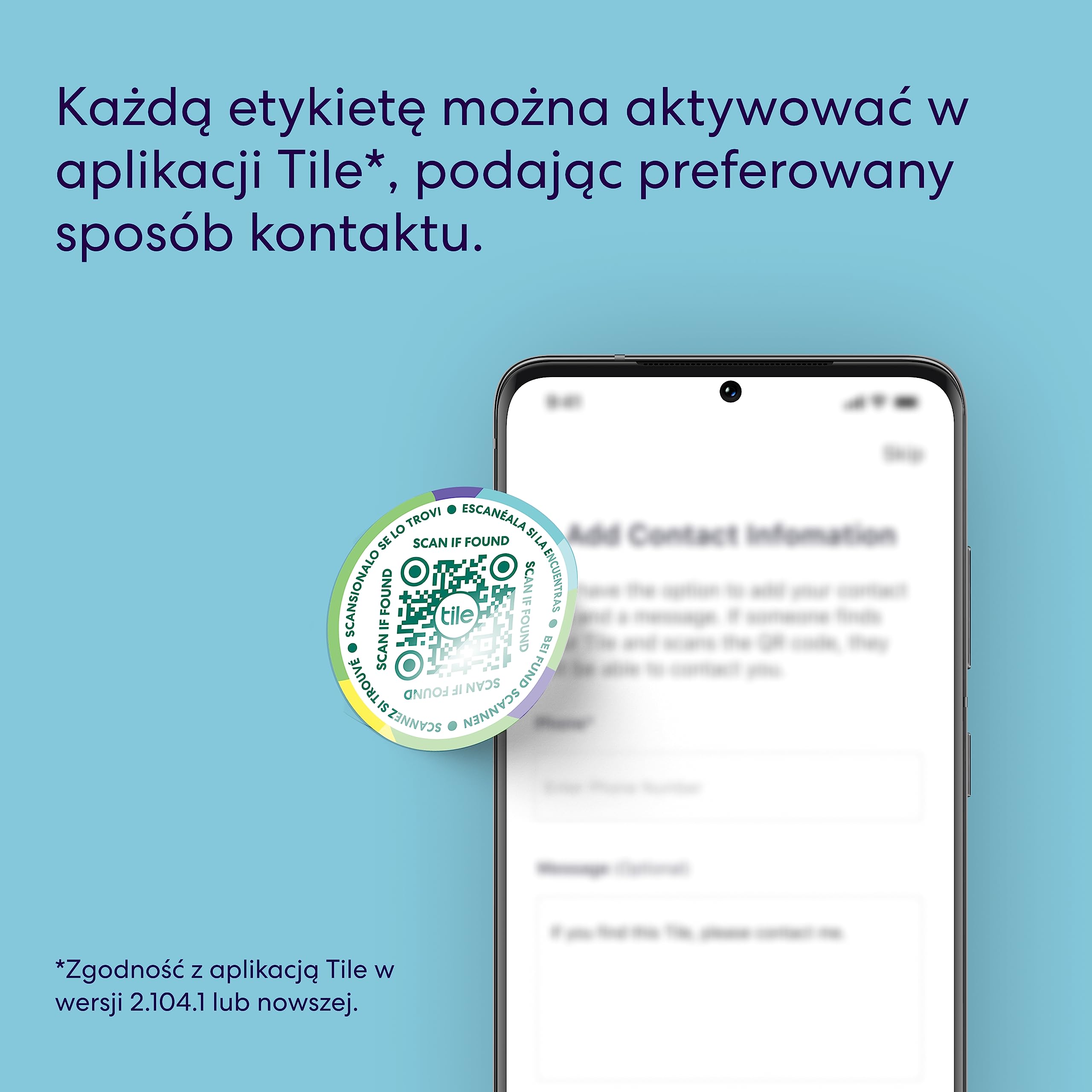Etykiety Tile Lost and Found | Etykiety z kodami QR na laptopy, butelki z wodą, kołnierze dla psów i kotów| Urządzenia Android i iOS | Odporne na zadrapanie | Samoprzylepne | 25 etykiet