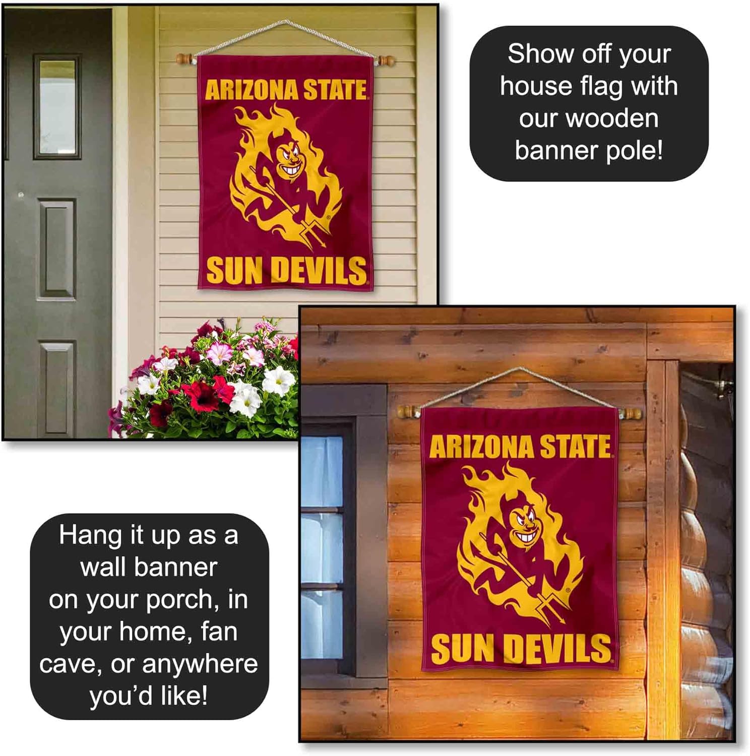 Arizona State Sun Devils Banner House Flag