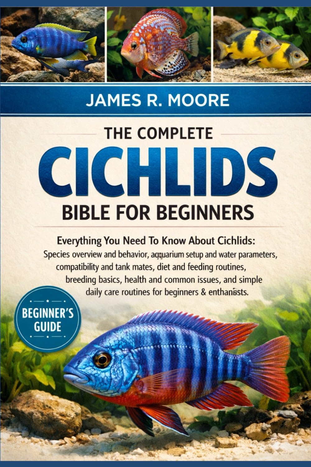 THE COMPLETE CICHLIDS BIBLE FOR BEGINNERS: Everything You Need To Know About Cichlids: Species overview and behavior, aquarium setup...common issues, ... care routines for beginners & enthusiasts