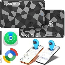 Wallet Tracker Card for iOS & Android, 6-13 Year Battery Slim Bluetooth Smart Card, Credit Card Size Smart GPS for Wallet Passport, Works with Apple Find My & Google Find Hub, Wireless Charging 2