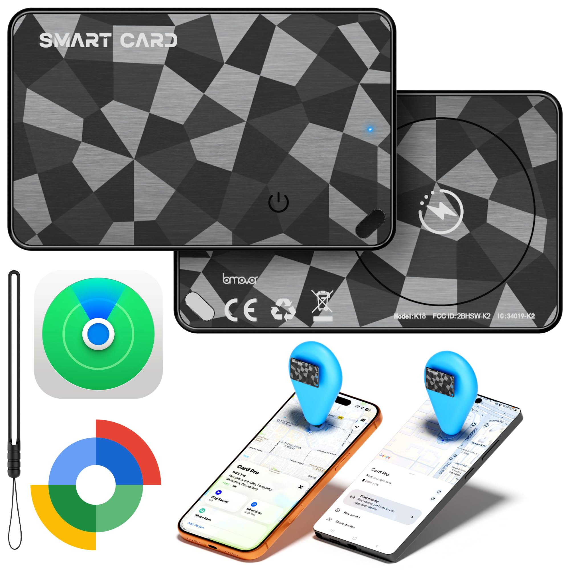 Wallet Tracker Card for iOS & Android 2PCS, Bluetooth Smart Card,GPS for Wallet Passport, Works with Apple Find My & Google Find Hub-picture-20